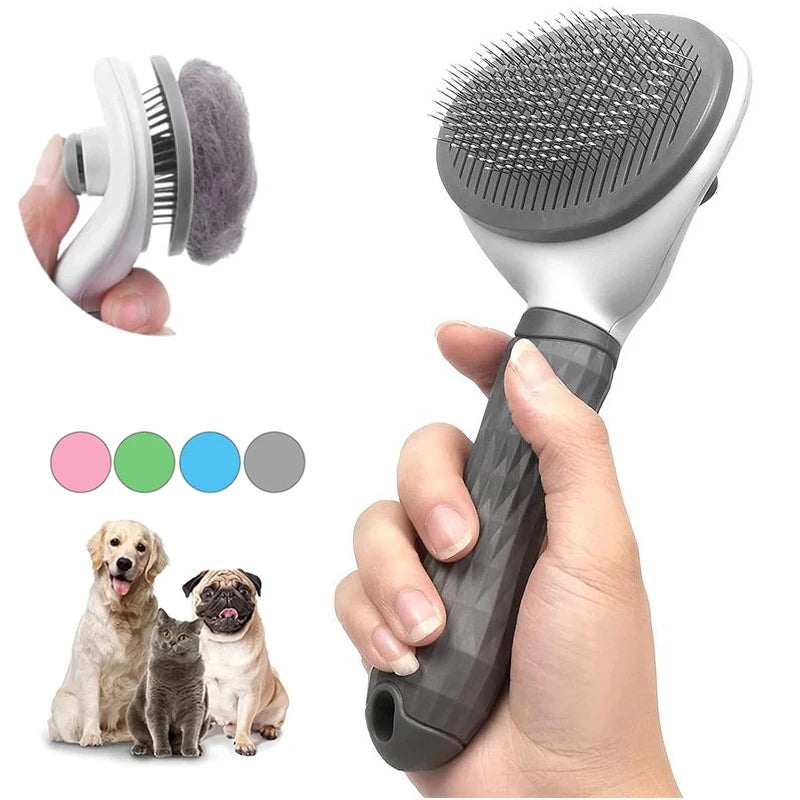 Pet Dog Brush Cat Comb Self Cleaning Pet Hair Remover Brush For Dogs and Cats.