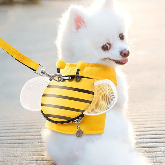 Bee Dog Harness and Leash Set costume.