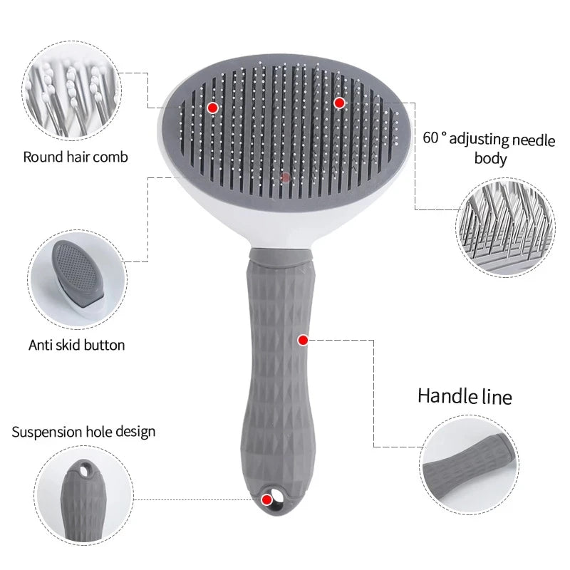 Pet Dog Brush Cat Comb Self Cleaning Pet Hair Remover Brush For Dogs and Cats.